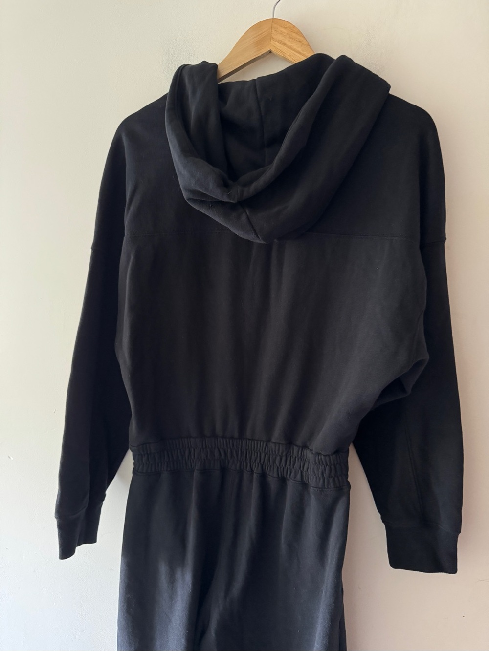 Abercrombie & Fitch Lounge Collection Black Hooded Cozy Fleece Jumpsuit - Picture 7 of 9
